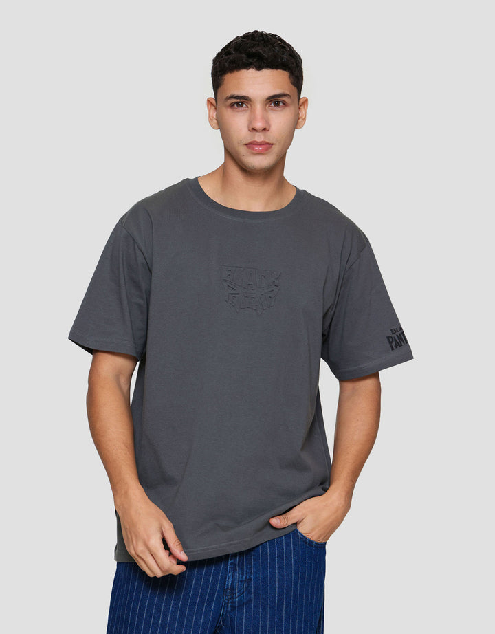 Marvel Black Panther Embossed Kaos Pria