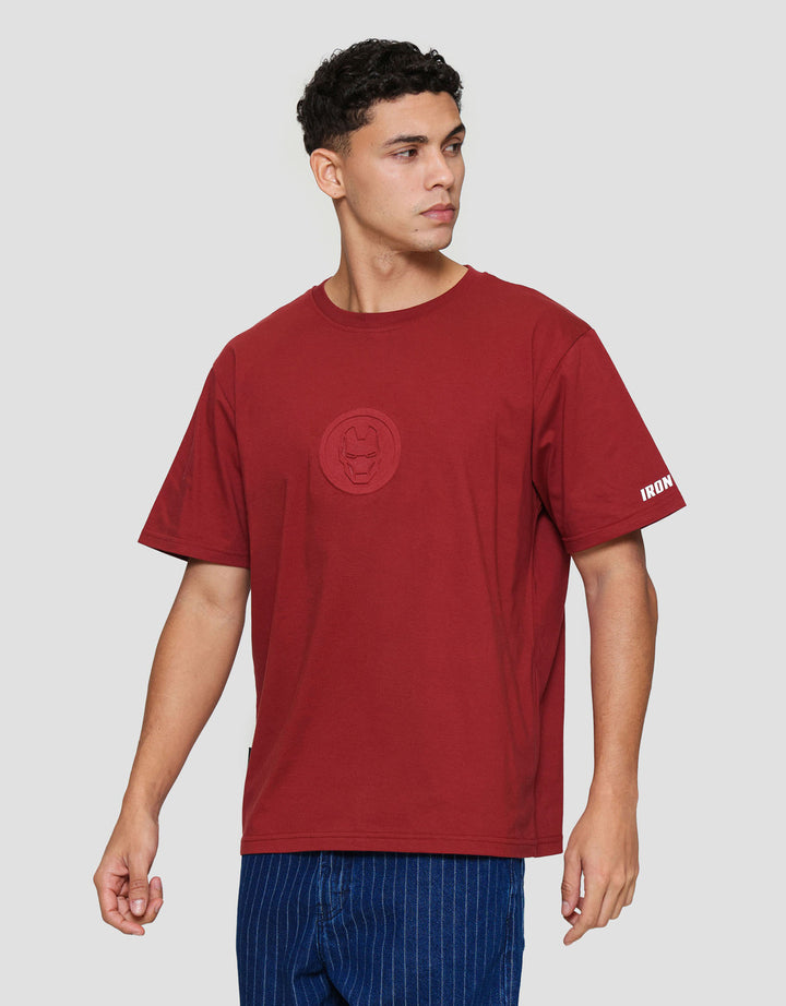 Marvel Iron Man Embossed Kaos Pria