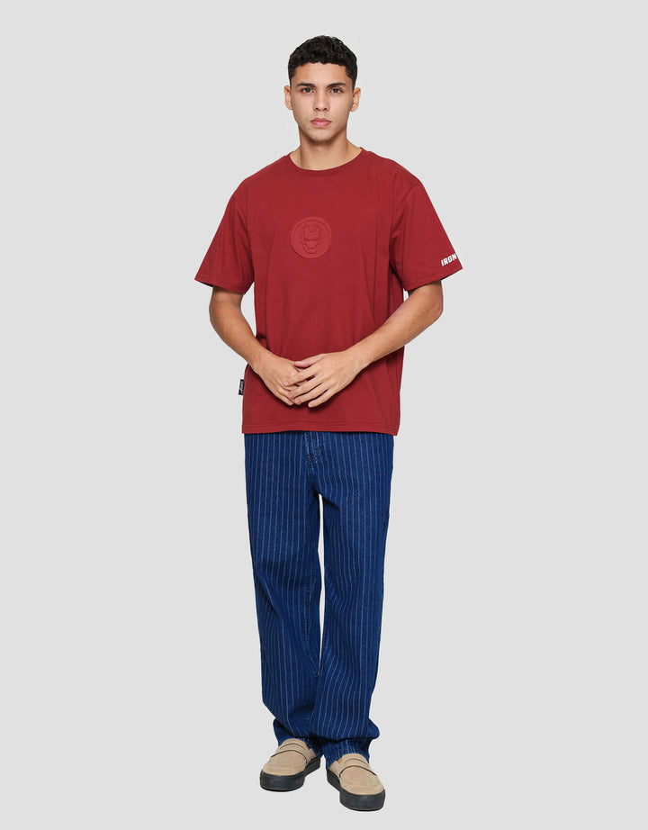 Marvel Iron Man Embossed Kaos Pria