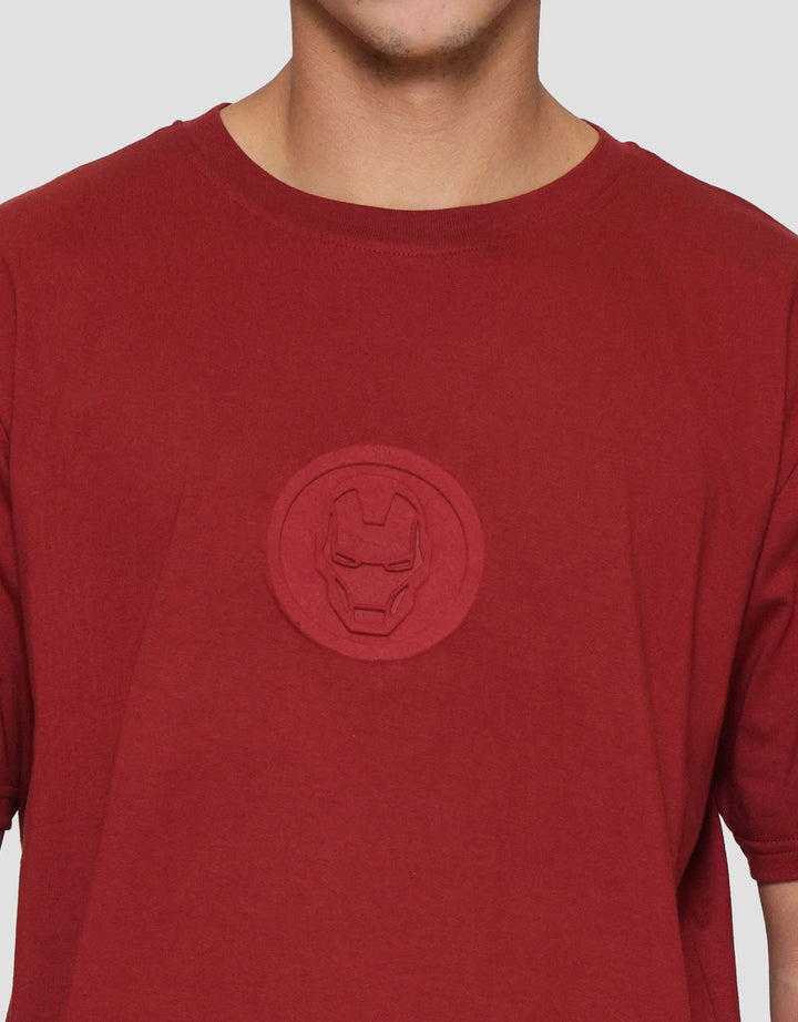Marvel Iron Man Embossed Kaos Pria