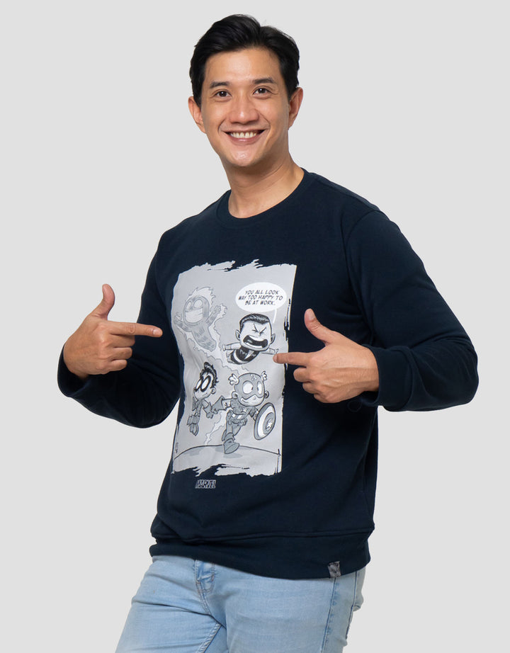 Marvel Avengers Artist Series Front Print Sweater Pria