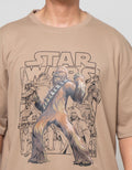 Star Wars Chewbacca With Outline Background Kaos Pria