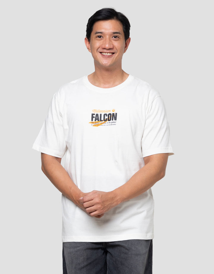 Star Wars Starship Falcon Front Backprint Kaos Pria