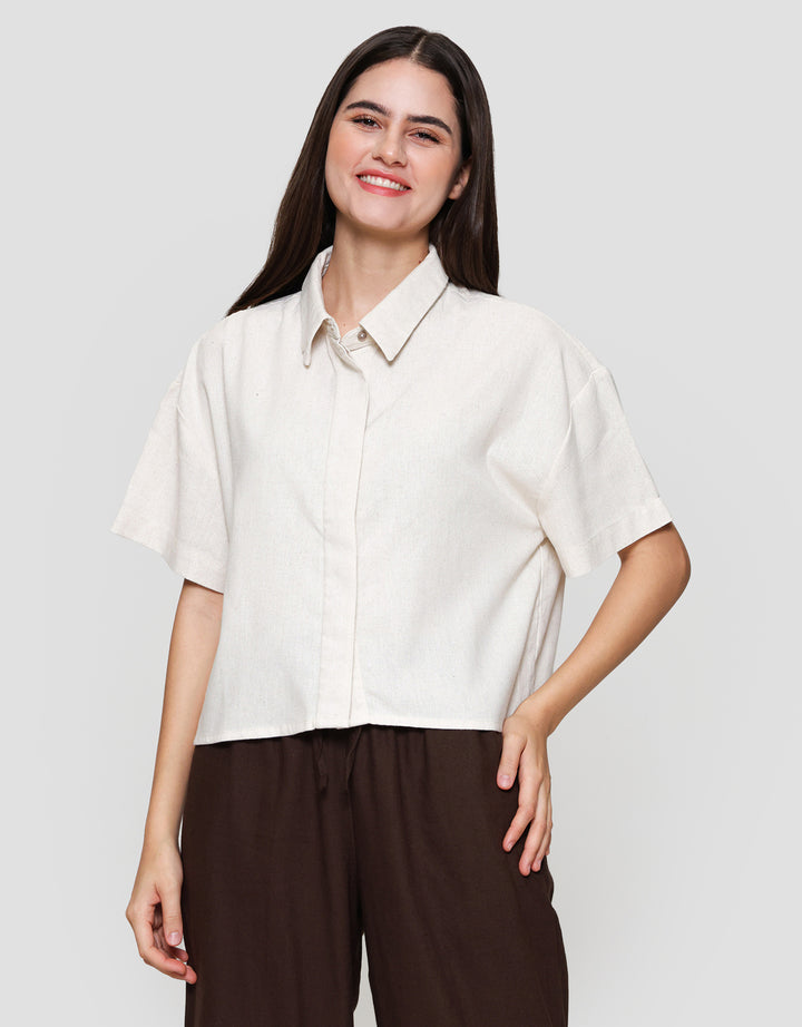 Nevada Boxy Rayon Linen Kemeja Wanita
