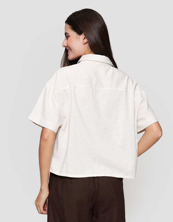 Nevada Boxy Rayon Linen Kemeja Wanita