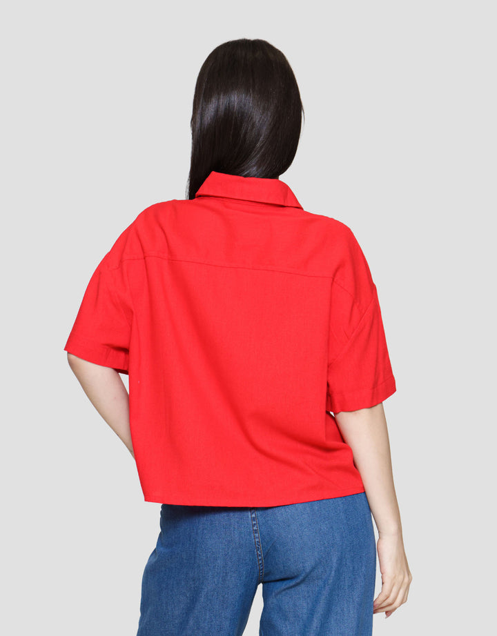 Nevada Boxy Rayon Linen Kemeja Wanita