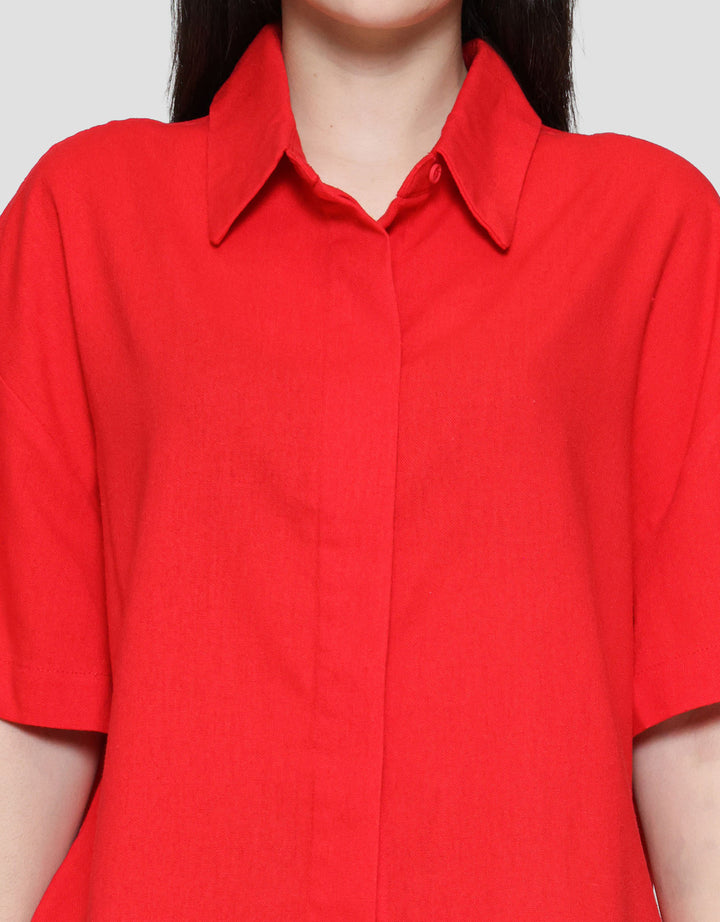 Nevada Boxy Rayon Linen Kemeja Wanita