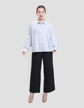 Nevada Stripe W/ Baloon Sleeves & Embro Kemeja Wanita