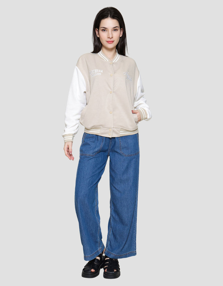 Nevada Two Tone Varsity Jaket Wanita