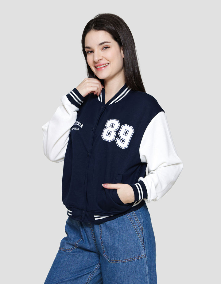 Nevada Two Tone Varsity Jaket Wanita