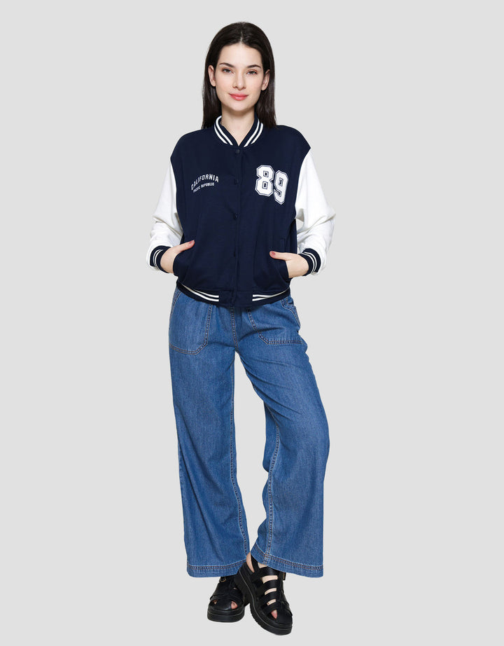 Nevada Two Tone Varsity Jaket Wanita