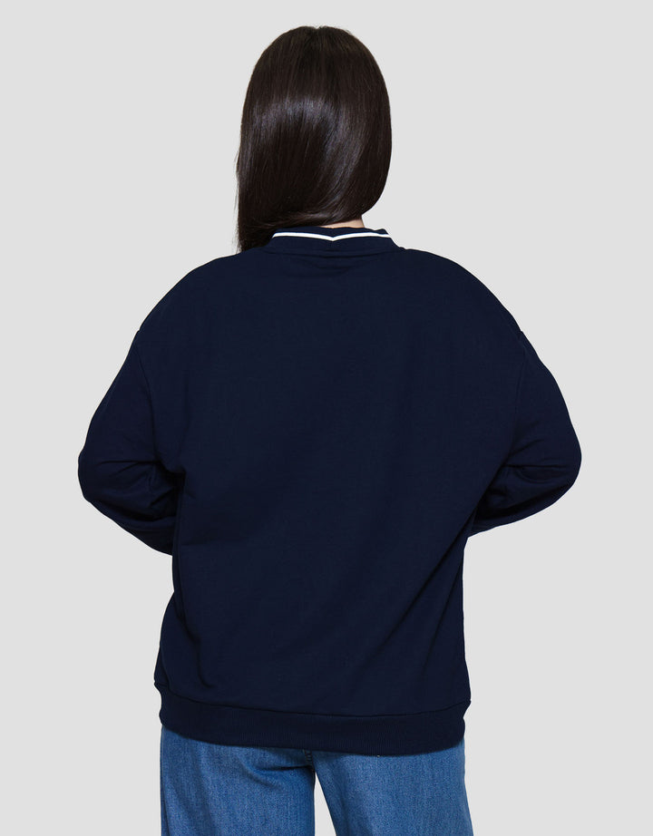 Nevada V Neck List Cardigan Wanita