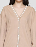 Nevada V Neck List Cardigan Wanita