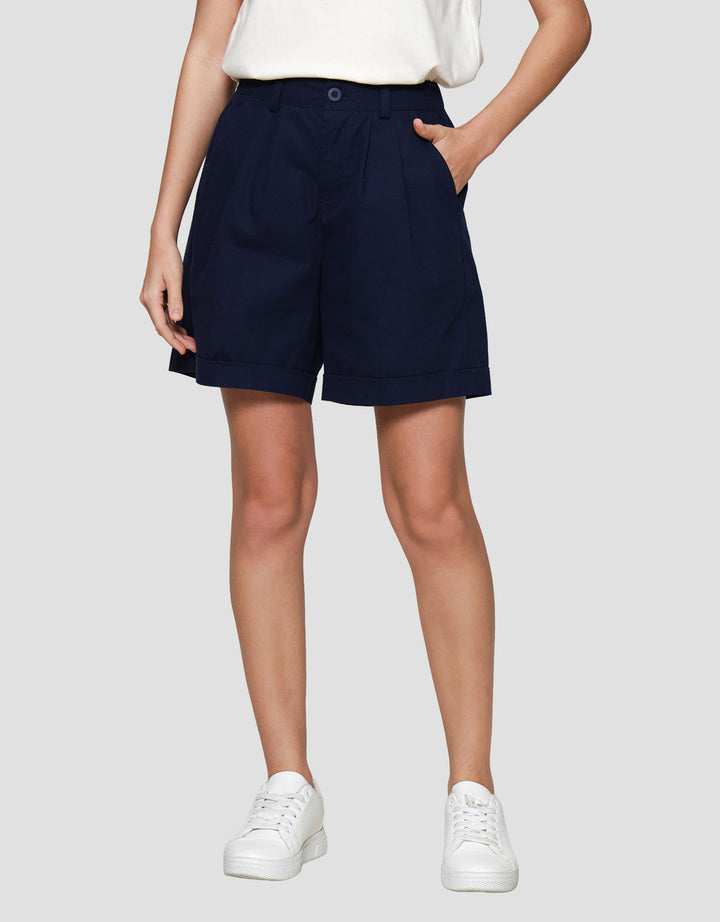 Nevada Basic Pleats Celana Pendek Wanita