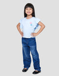 Little M Double Sleeve 2 Bunga Crochet Kaos Anak Perempuan