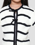 Little M Stripe Flat Knit Cardigan Anak Perempuan
