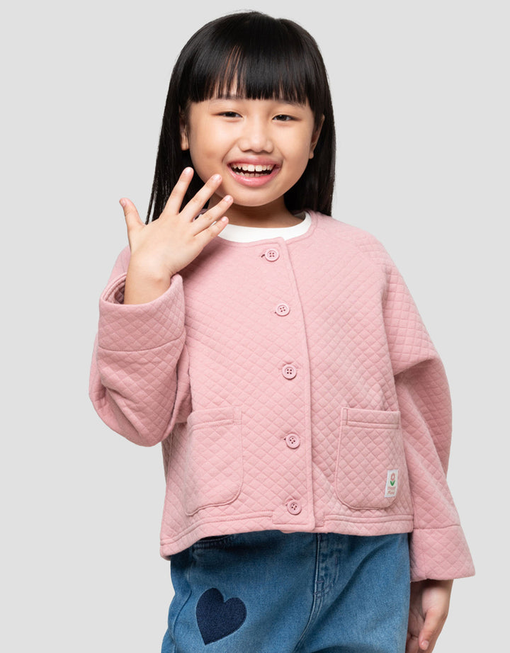 Little M Jacket Knit Diamond Anak Perempuan