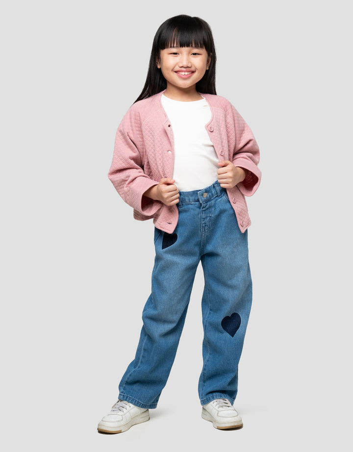 Little M Jacket Knit Diamond Anak Perempuan