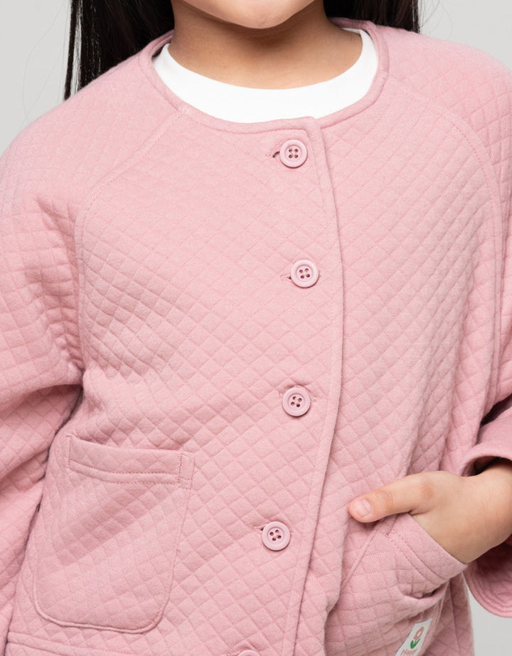 Little M Jacket Knit Diamond Anak Perempuan