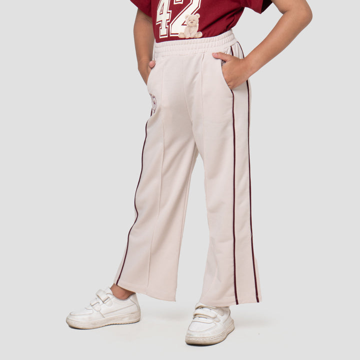 Little M Terry Stripe Celana Panjang Anak Perempuan