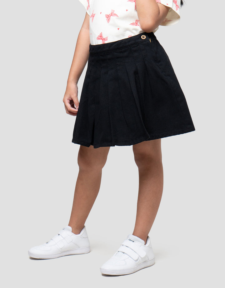 Little M Lipit Woven Celana Rok Anak Perempuan