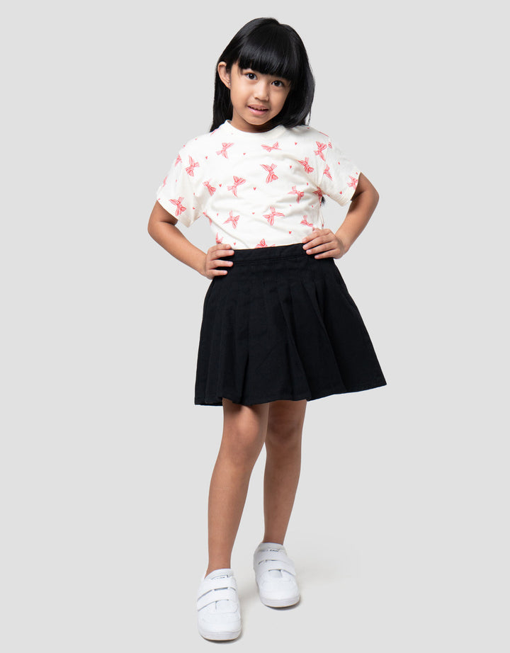 Little M Lipit Woven Celana Rok Anak Perempuan