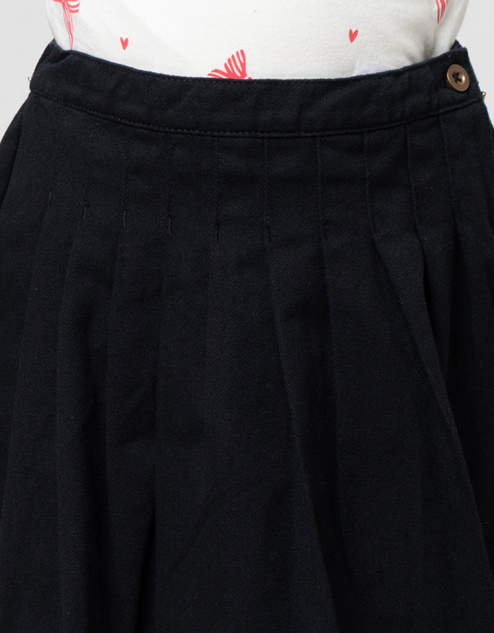 Little M Lipit Woven Celana Rok Anak Perempuan