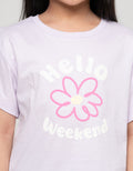 Little M Hello Weekend Kaos Anak Perempuan