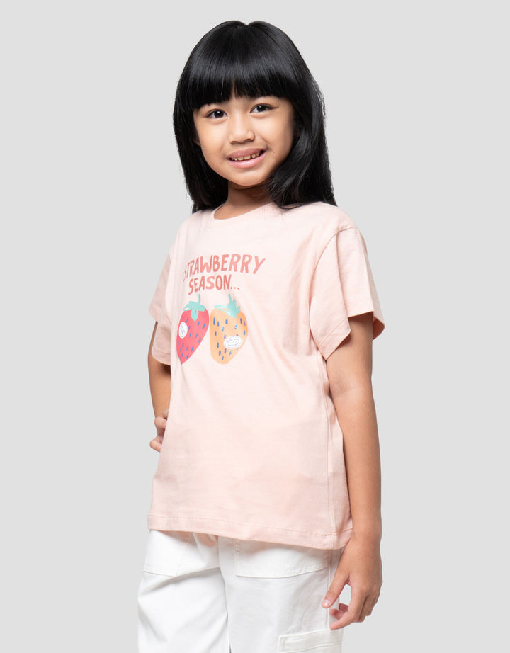 Little M Top Straw Season Kaos Anak Perempuan