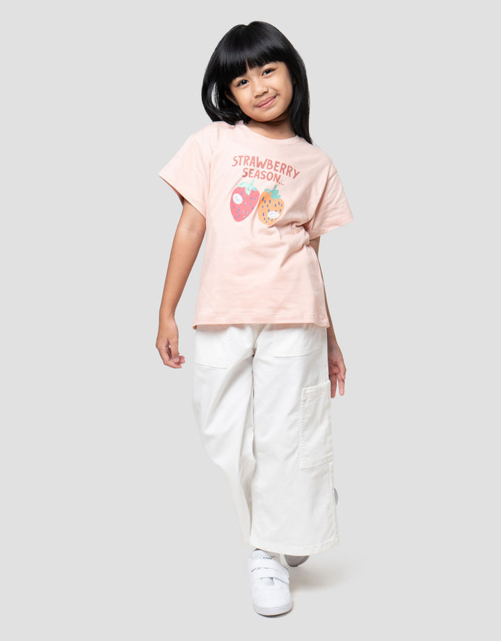 Little M Top Straw Season Kaos Anak Perempuan
