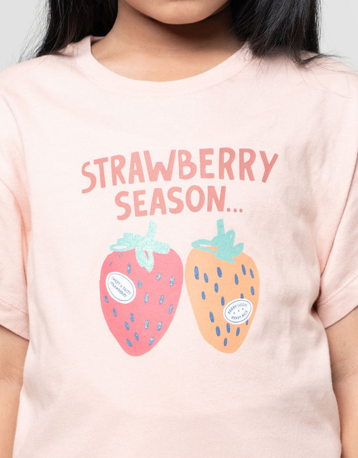 Little M Top Straw Season Kaos Anak Perempuan