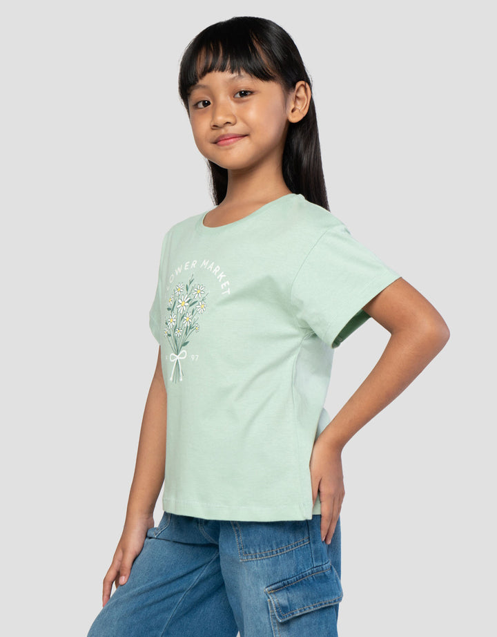 Little M Print Flower Market Kaos Anak Perempuan