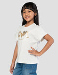 Little M Print Cool Foil Kaos Anak Perempuan