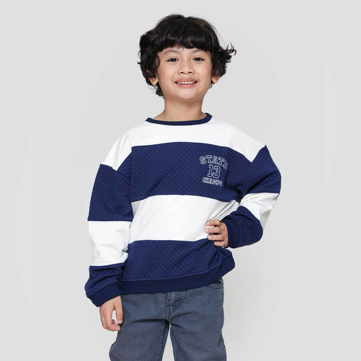 Little M Komb Wafel Sweater Oversize Anak Laki-laki