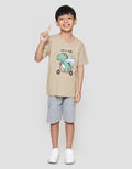 Little M Scoot Saurus Kaos Anak Laki-laki