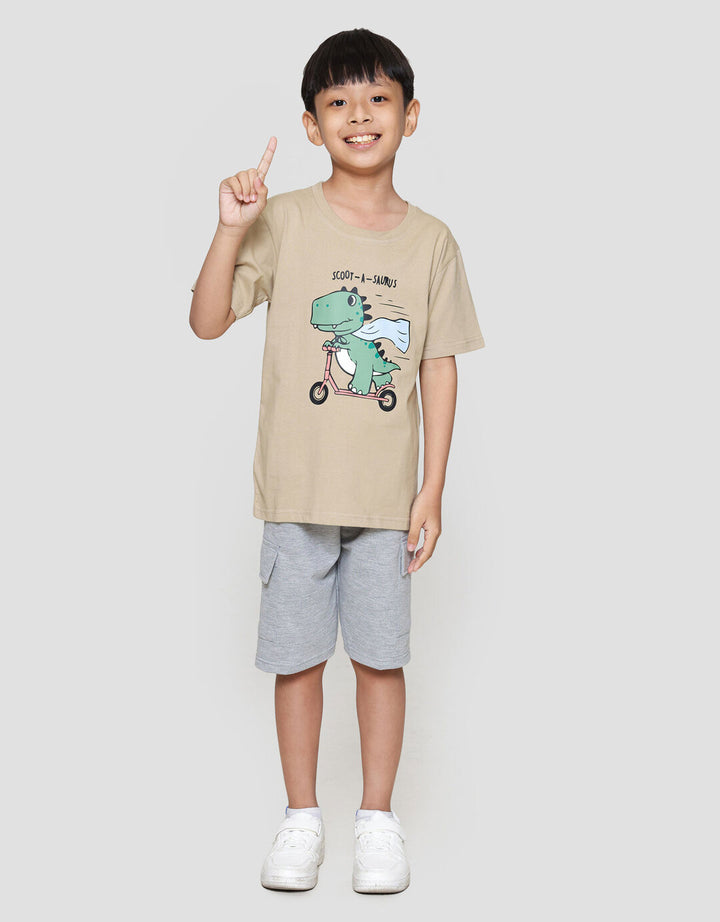 Little M Scoot Saurus Kaos Anak Laki-laki