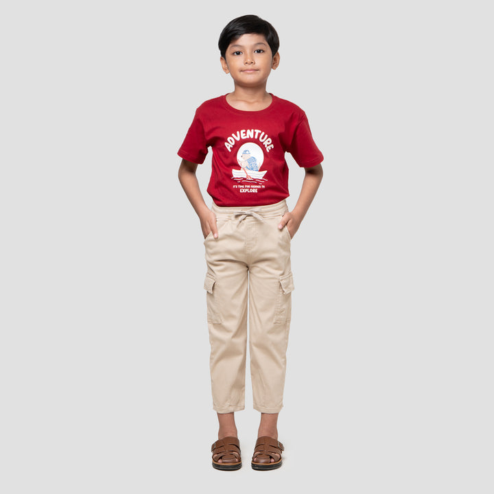 Little M Strech Baggy Kantong Celana Panjang Anak Laki-laki