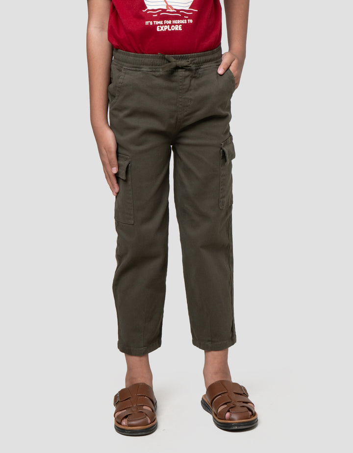 Little M Strech Baggy Kantong Celana Panjang Anak Laki-laki