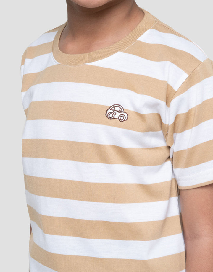 Little M Yarn Dyed Slr Besar Kaos Anak Laki-laki