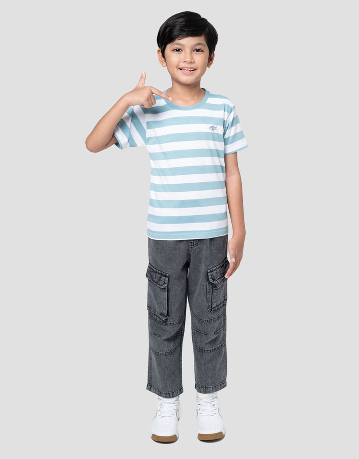 Little M Yarn Dyed Slr Besar Kaos Anak Laki-laki