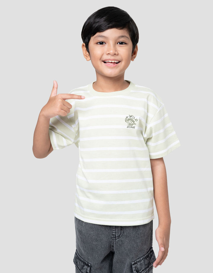 Little M Yarn Dyed Slr Sedang Kaos Oversize Anak Laki-laki