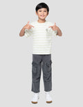 Little M Yarn Dyed Slr Sedang Kaos Oversize Anak Laki-laki