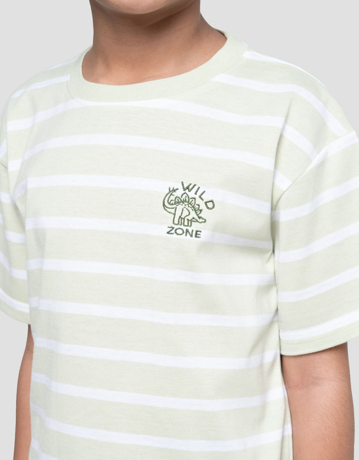 Little M Yarn Dyed Slr Sedang Kaos Oversize Anak Laki-laki