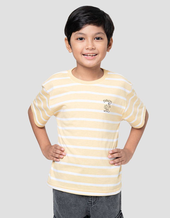 Little M Yarn Dyed Slr Sedang Kaos Oversize Anak Laki-laki