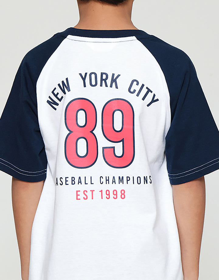 Little M Apl Ny Dpn Blkg Kaos Oversize Anak Laki-laki