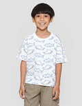 Little M Print Shark Kaos Oversize Anak Laki-laki