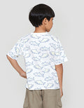 Little M Print Shark Kaos Oversize Anak Laki-laki