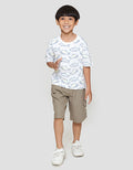Little M Print Shark Kaos Oversize Anak Laki-laki