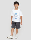 Little M Komb Slr Smart Shark Kaos Oversize Anak Laki-laki
