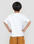 Little M Cut Sewn Surf Shark Kaos Oversize Anak Laki-laki